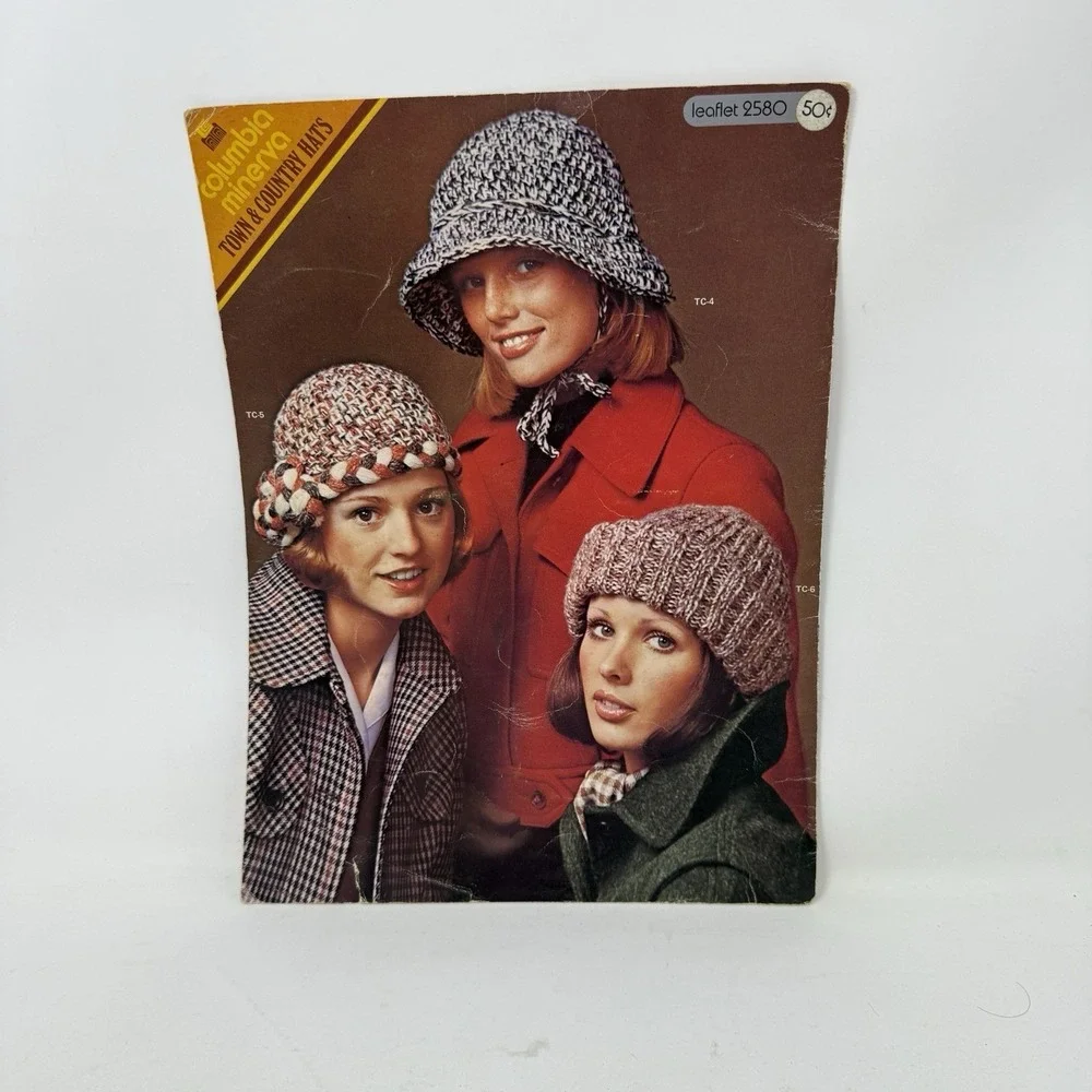 Columbia Minerva Town & Country HATS Leaflet Knit & Crochet Patterns 2580
